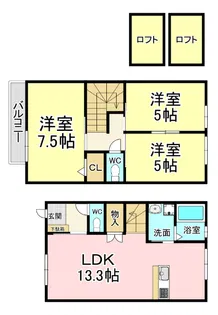 フルーレ南方II B棟の間取り