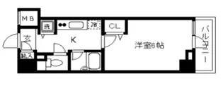 ガーラ・ステーション新宿牛込柳町【6階】の間取り