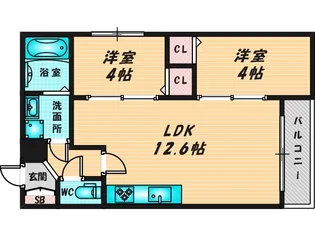 Tio Fleur【2階】の間取り