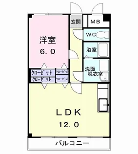 グランシェーヌ【3階】の間取り