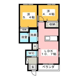 ソルトグラス【1階】の間取り