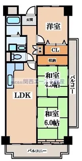 サンマンション南野【4階】の間取り