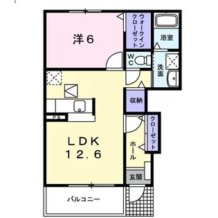 グラスランドレジデンスJ【1階】の間取り