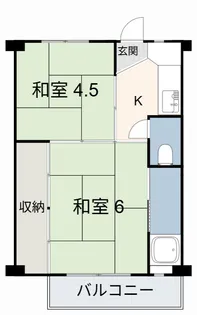 ビレッジハウス向山4号棟【3階】の間取り
