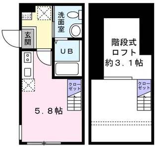 イルマーレ三ツ沢【1階】の間取り