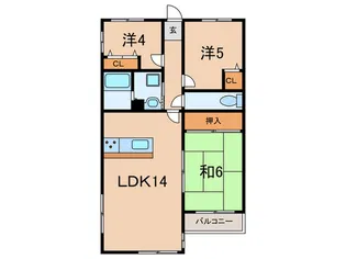 芦屋翠ケ丘アーバンリズ【3階】の間取り