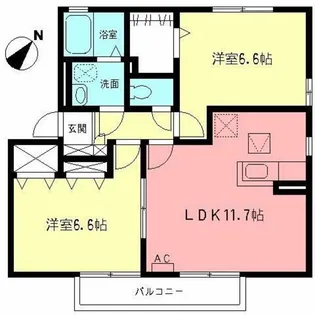 グランエトワールB【1階】の間取り