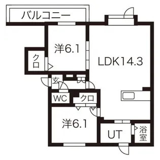 アムールアドニス【1階】の間取り