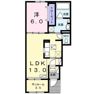 ジュピター築捨B【1階】の間取り