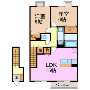 アイリ【2階】の間取り