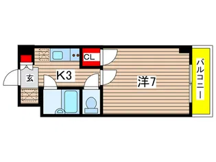 フルリ-ル沖西【4階】の間取り