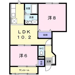 グランディールIV【1階】の間取り
