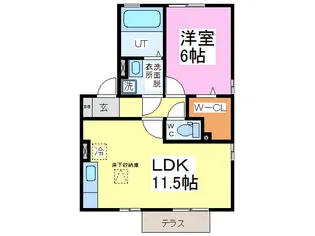 エトワールKURIMORI【1階】の間取り