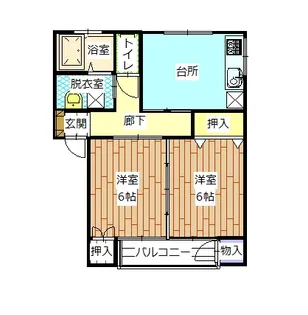 フジハイツ【2階】の間取り