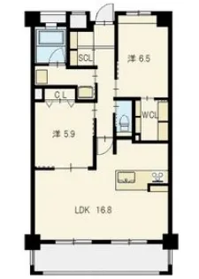 愛知県刈谷市小山町5【マンション】の間取り