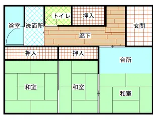 福島県いわき市金山町南台【一戸建】の間取り