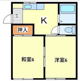 サンハイツ鈴木A【2階】の間取り
