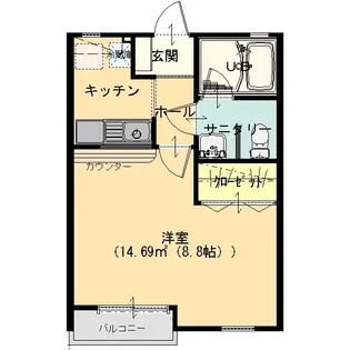 リバティフォートI【1階】の間取り
