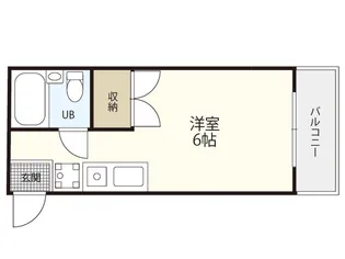 カーサ大正【4階】の間取り