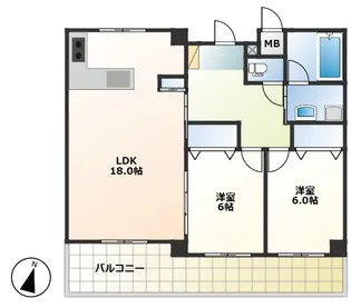 千葉県四街道市鹿渡【マンション】の間取り