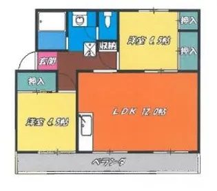 コーポみわ【3階】の間取り