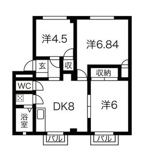 ソフィアC【2階】の間取り