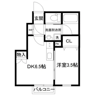 プレモリー小松島【1階】の間取り