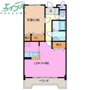 エトワール・プレーヌ【1階】の間取り