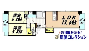 GRaCE COURT SUNATU【6階】の間取り