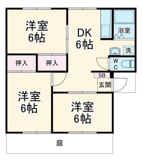 エステート千代田【1階】の間取り