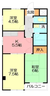 マンションアドミール【1階】の間取り