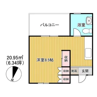 コーポ大城【2階】の間取り