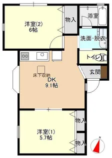 サンヒル11【1階】の間取り