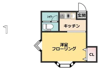 コーポユリズヒル【2階】の間取り