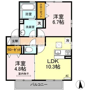 花笑み荘【1階】の間取り