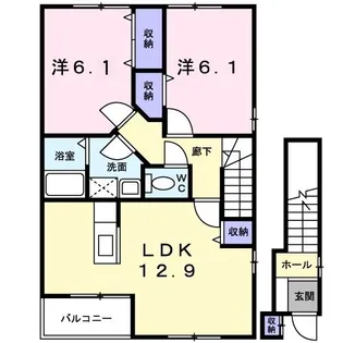 セトルフィールド【2階】の間取り