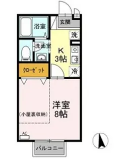 ソレイユ・ジン A棟【2階】の間取り