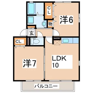 ヴィラージュ秋津【2階】の間取り