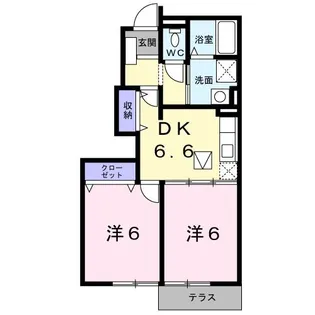 プリティ・メゾン【1階】の間取り