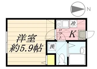 カントリー西横浜【2階】の間取り