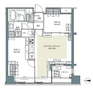 パークハウス東中野リヴゴーシュ【4階】の間取り