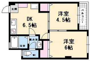 サンハイツ庚午【3階】の間取り