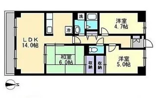 プラザ・ドゥ・オデッサ【2階】の間取り