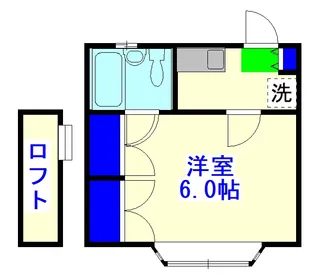 ローズアパート62番館【1階】の間取り