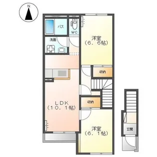 ルナ・ビレッジ【2階】の間取り