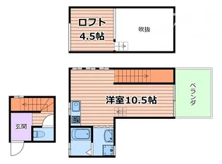 ハーミッツ・セル大桐【1階】の間取り