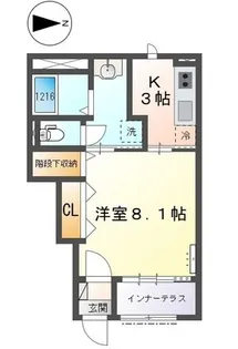 ケイ・ブラン【1階】の間取り