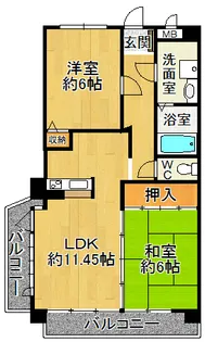 シャトー長洲【4階】の間取り