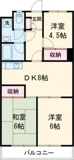 アンジュ荻野【2階】の間取り