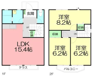 神奈川県中郡二宮町百合が丘2【一戸建】の間取り